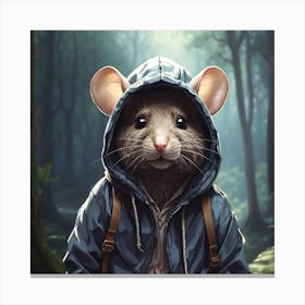 Mouse In The Woods Canvas Print