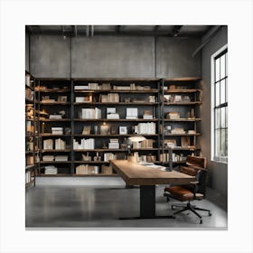 Industrial Office Canvas Print