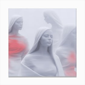 Person - Women In White Canvas Print