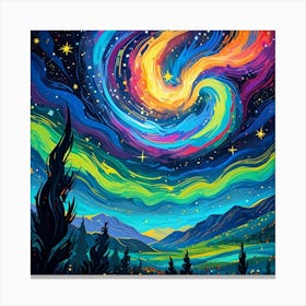 Starry Night Sky 15 Canvas Print