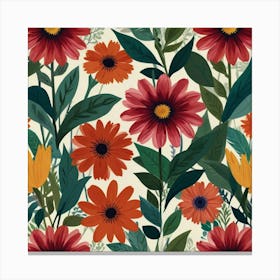 Floral Pattern 1 Canvas Print