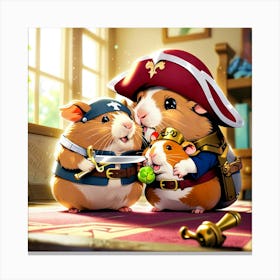 Pirate Hamsters Canvas Print