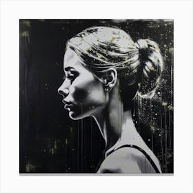 'The Girl In Black' Canvas Print