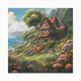 House By The Sea Canvas Print