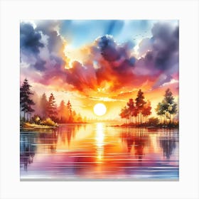 Sunset Painting 7 Canvas Print