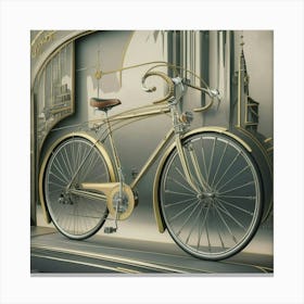 Gold Bicycle Canvas Print