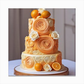 Summer Wedding Cake Canvas Print