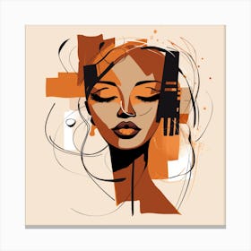 Abstract Woman'S Face Canvas Print