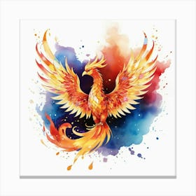 Phoenix ink background Canvas Print