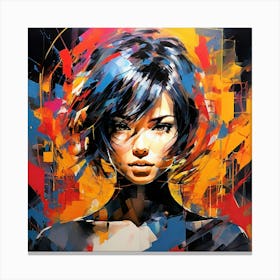 Abstract World Beautiful Female watercolour Canvas Print