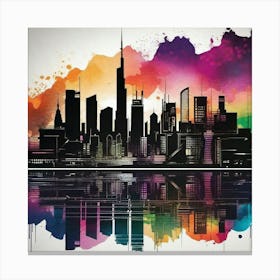 City Skyline 14 Canvas Print