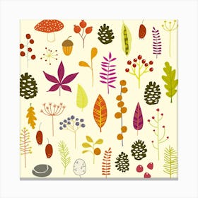 Autumn Leaves and Forest Finds Canvas Print