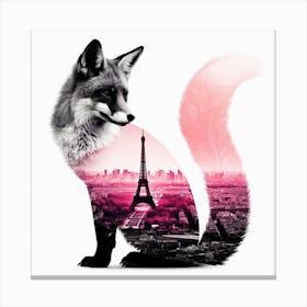 Fox silhouette 6 Canvas Print