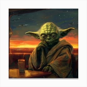 a Yoda Canvas Print