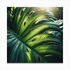 Large Monstera leaf 2 Canvas Print