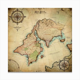 Map Of The World 2 Canvas Print