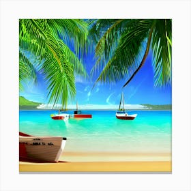 Tropical Beach 3 Canvas Print