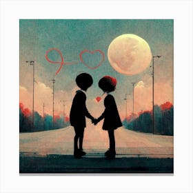 Couple Holding Hands Canvas Print