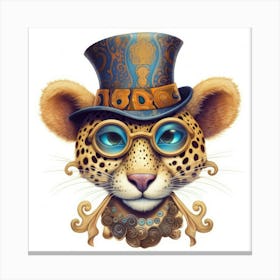 Steampunk Leopard Leinwandbild