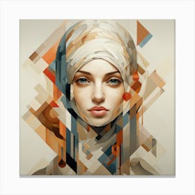 Abstract Geometric Hungarian Woman 02 Canvas Print