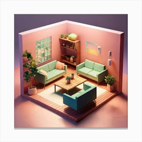 Miniature Living Room 1 Canvas Print