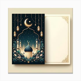 Muslim Greeting Card 1 Canvas Print