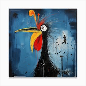 Crazy Rooster 5 Canvas Print