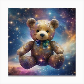 Teddy Bear In Space 20 Canvas Print