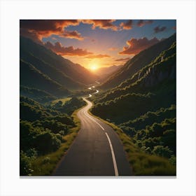 Road In The Mountains Canvas Print