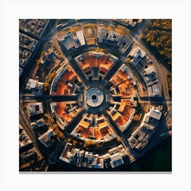 Aerial View Of A City Canvas Print