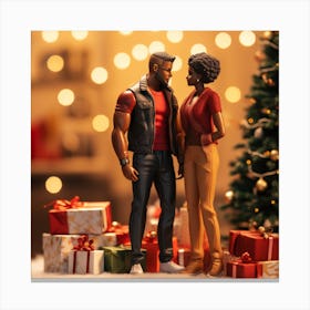 Realistic Black Gay Couple Christmas Stylish Deep C5469d59 7f7b 4a8b 9087 F5653d9e8905 Canvas Print