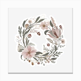 Floral Wreath 20 Canvas Print