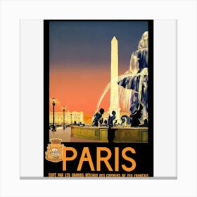 Paris Travel Poster Canvas Print