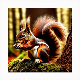 Squirrel In The Forest 147 Canvas Print