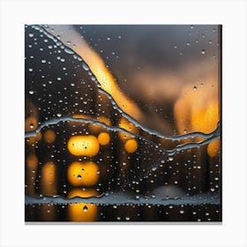 Rain Drops On Window 1 Canvas Print
