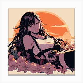 Tifa Laying Down Canvas Print