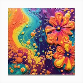 Abstract Flower Painting 2 Canvas Print