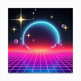 Retro Futuristic Elements,Retro Futuristic Background,Retro Futuristic Templates (105) Canvas Print