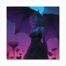 Woman With Wings Canvas Print