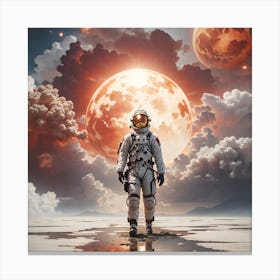 Astronaut In Space Canvas Print