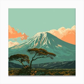 A Mount Kilimanjaro In Tanzania Lofi Canvas Print