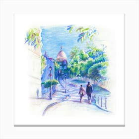 Paris Street Scene. Wall prints. Canvas Print