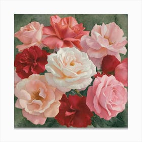 Pink Roses 9 Canvas Print