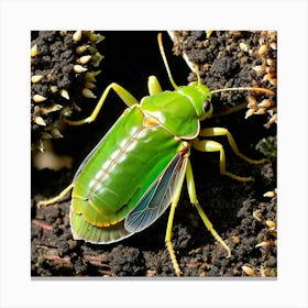 Green Cockroach 1 Canvas Print