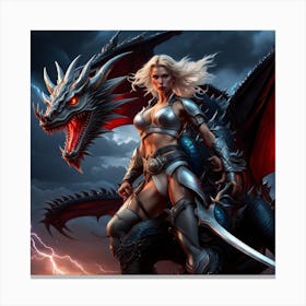 Dragon queen Canvas Print