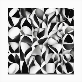 Black and White Abstract Art 4 Canvas Print