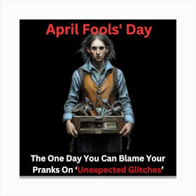 April Fools' Day: The one day you can blame your pranks on 'unexpected glitches Canvas Print