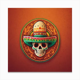 Day Of The Dead Skull 108 Canvas Print