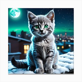 Gorgeous Grey Cat Canvas Print