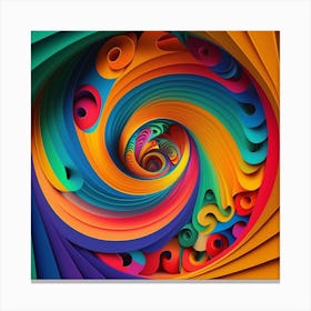 Spiral Paper Art Canvas Print